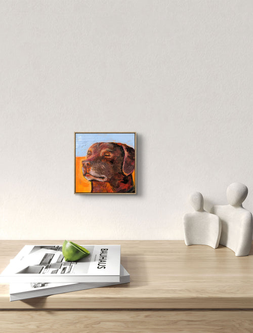 12 x 12 cm Acrylic dog painting