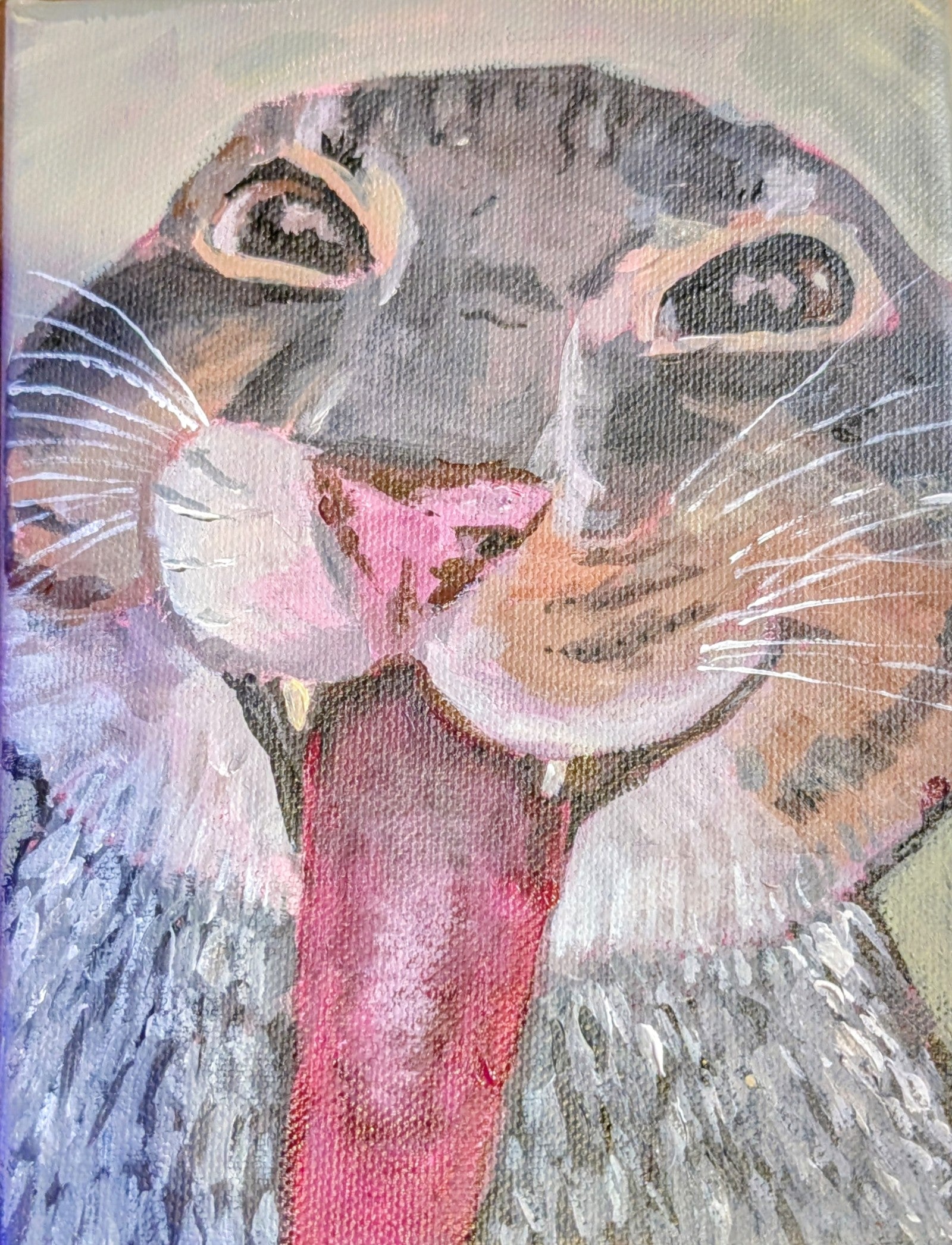Rigby the cat painting